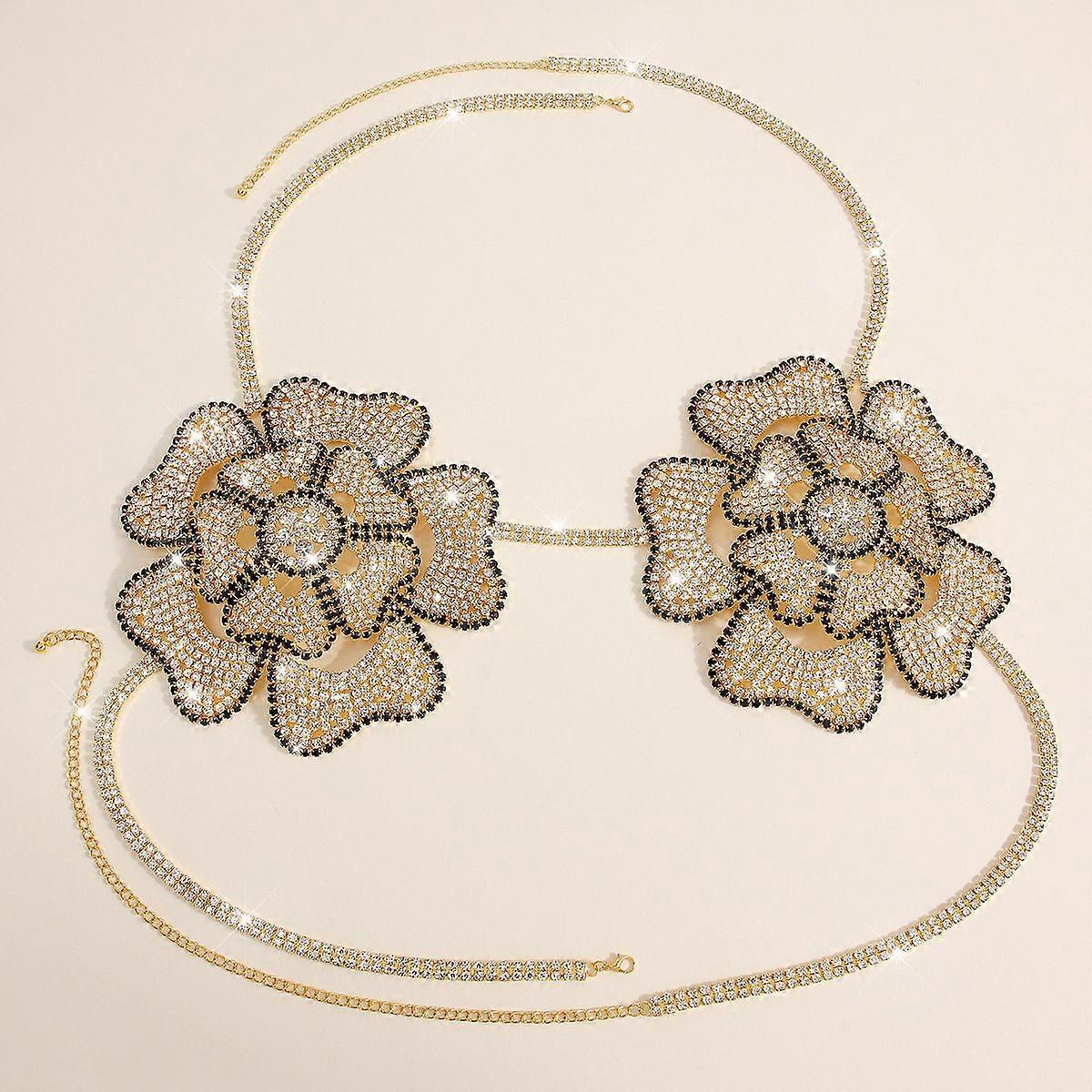 Sutiã com flor de diamante exagerada e personalidade, sexy, combinando com tudo