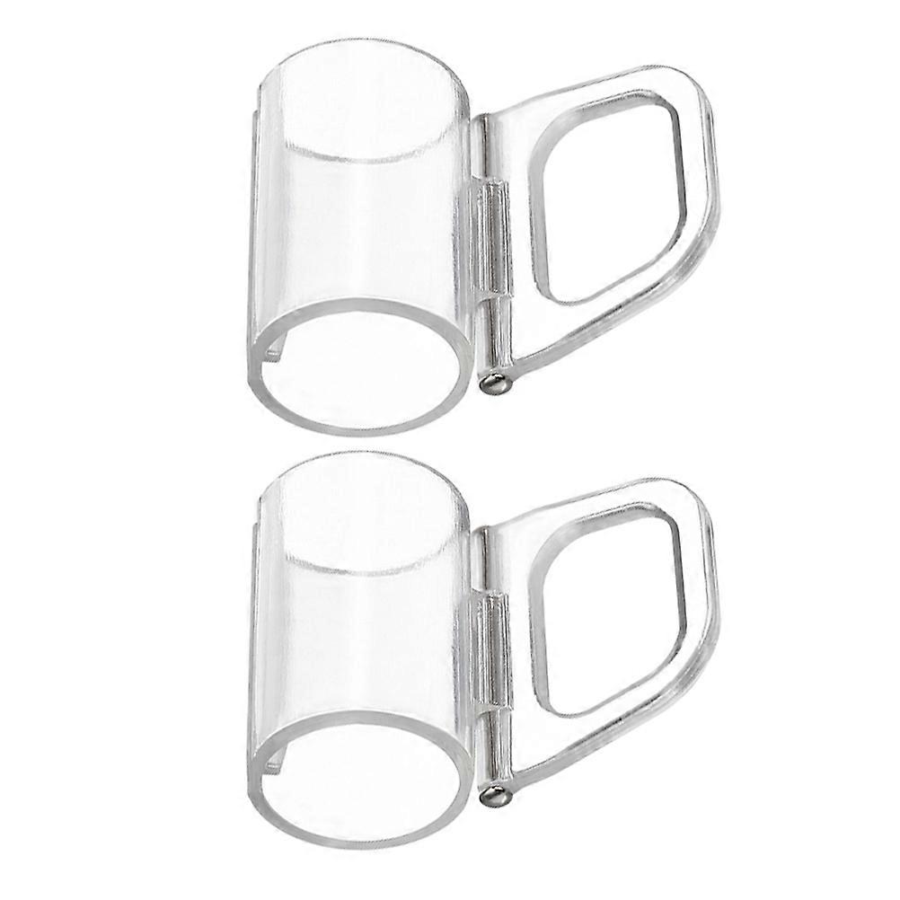 Transparent Plastic Roller Blind Pull Clamps for Window Shades 6Pcs