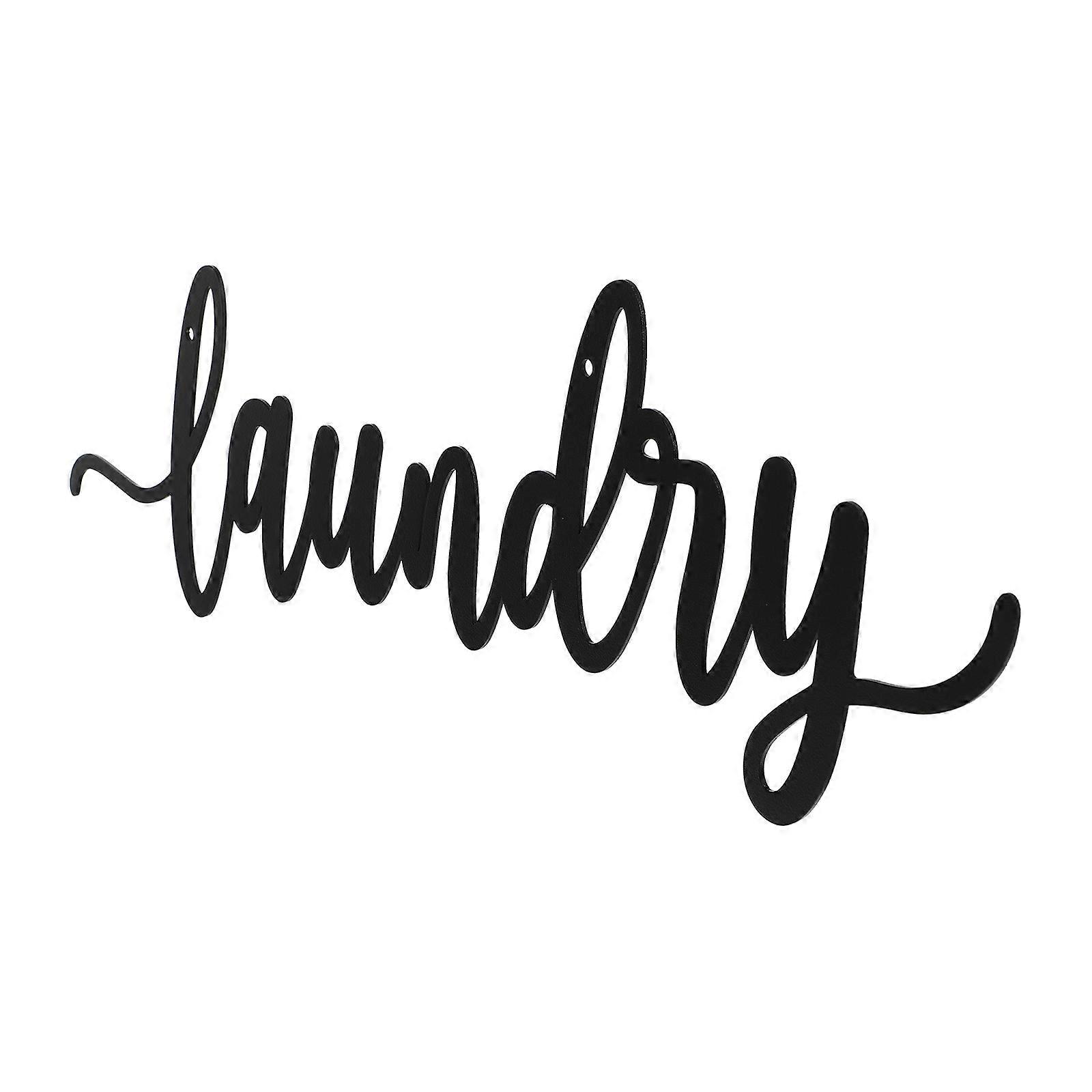 Laundry Iron Art Decor Hanging Sign for 2Sets Rustic Style Ornament