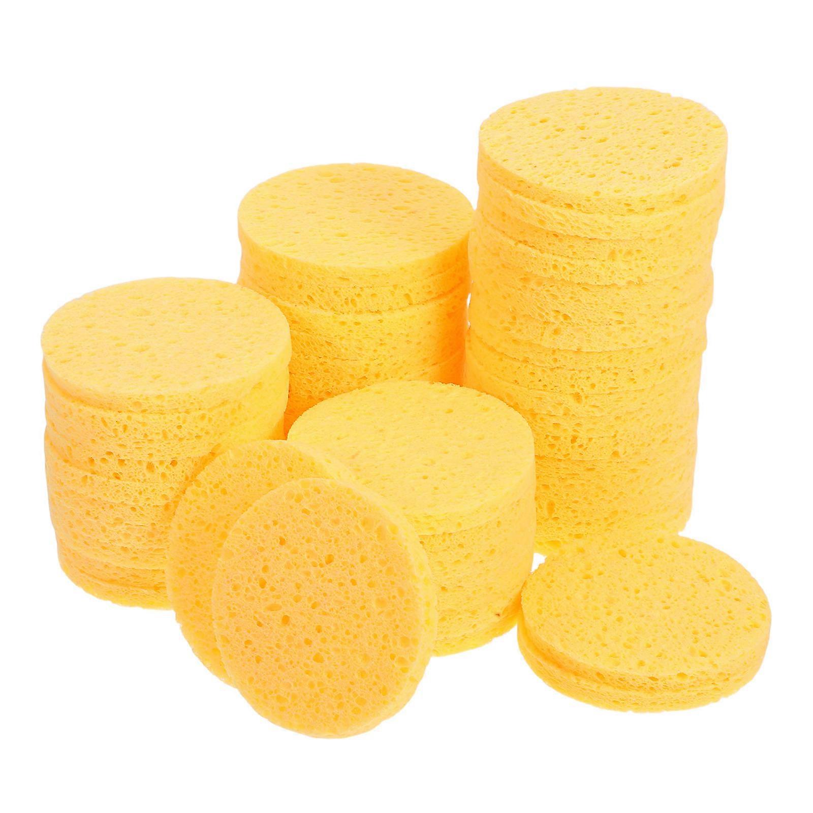 Makeup Sponge Natural Wood Pulp for Soft Face Care 100Pcs Collection
