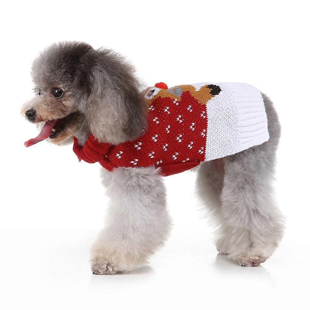 Pull pour chien Motif cerf de Noël Vêtements chauds pour chiot