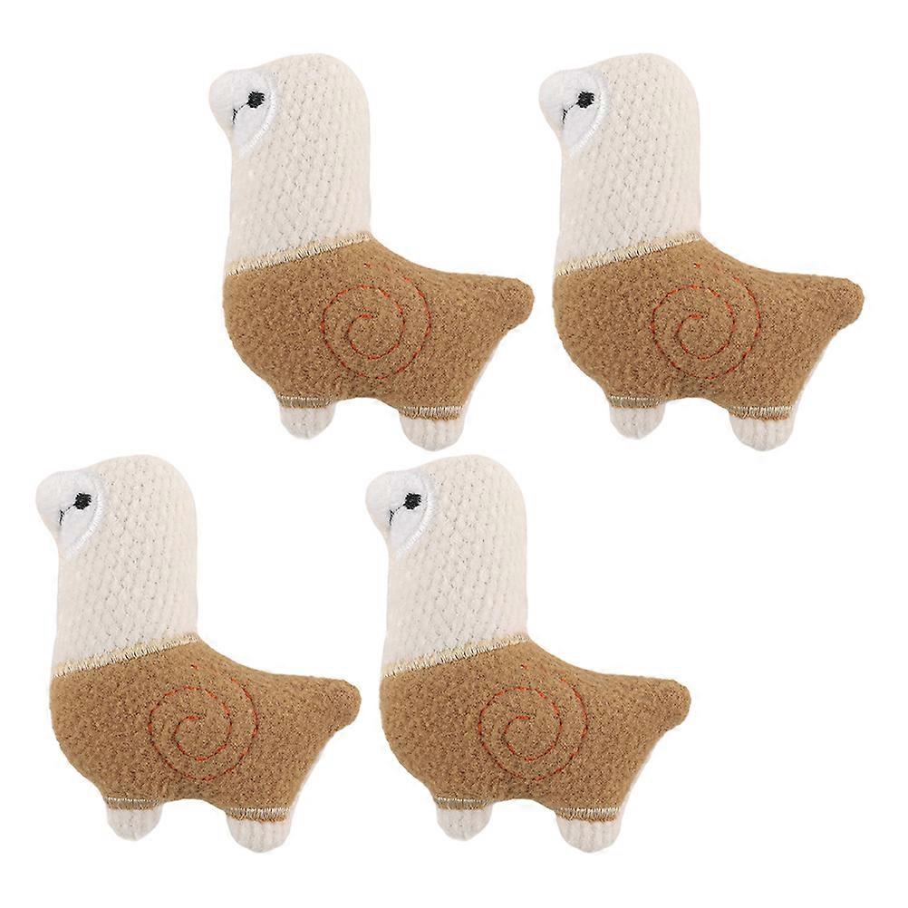 Crafting Applique Light Brown Alpaca Animal Patch for DIY Sewing 8Pcs