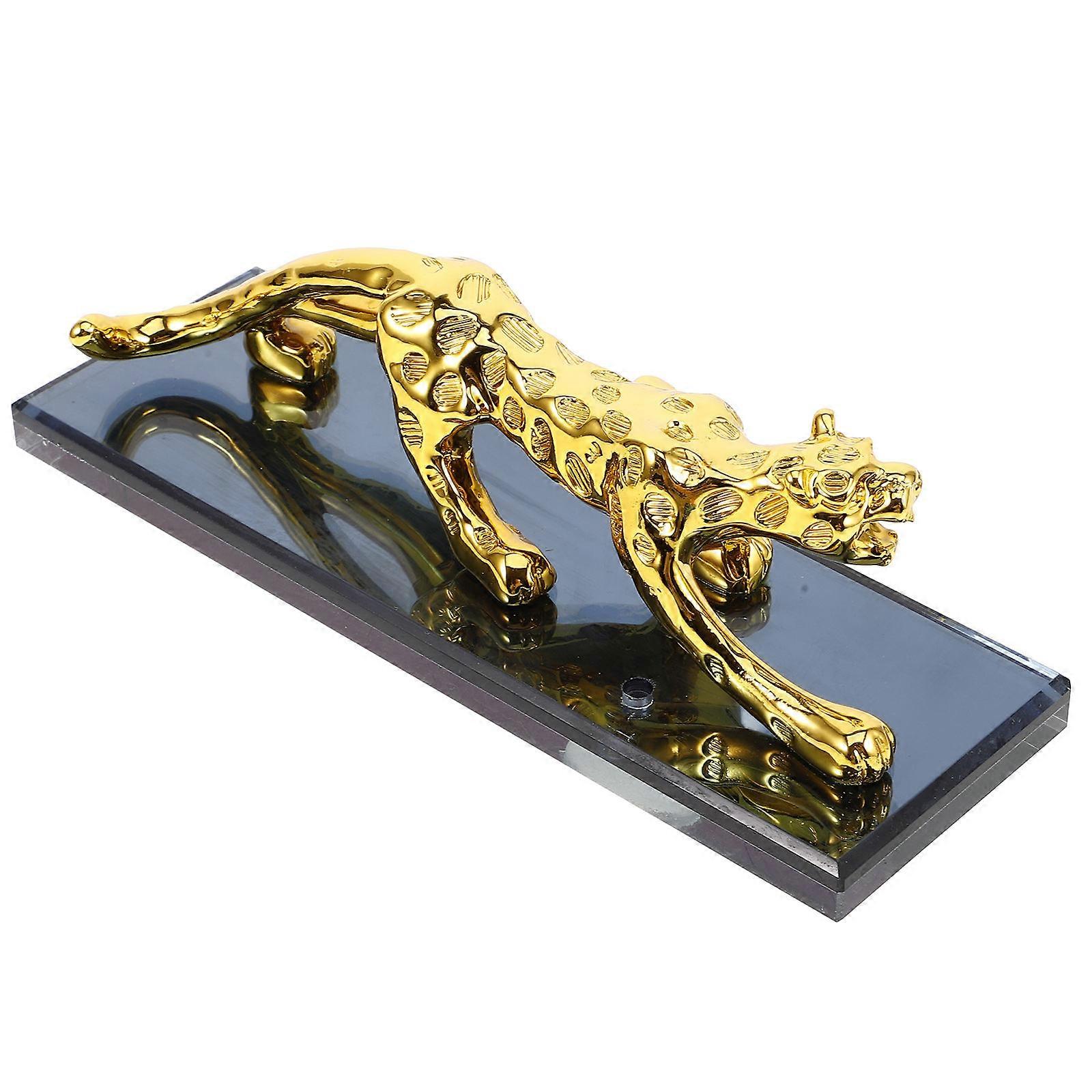 Wealth Leopard Figure Decor For Home Decor Displaying On Any Surface In Elegant Style With Intricate Details 1Set