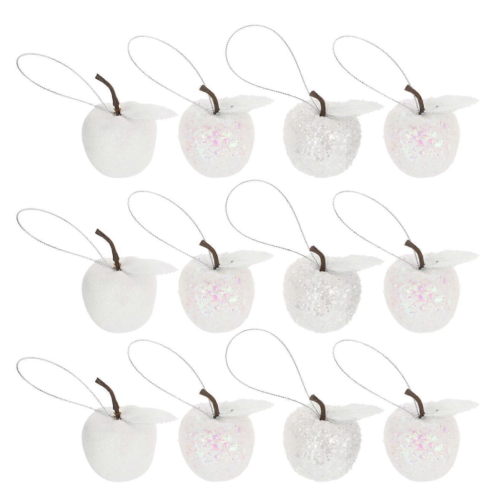 Christmas Simulation Pendant Apple Decorations for Decoration 60Pcs Set