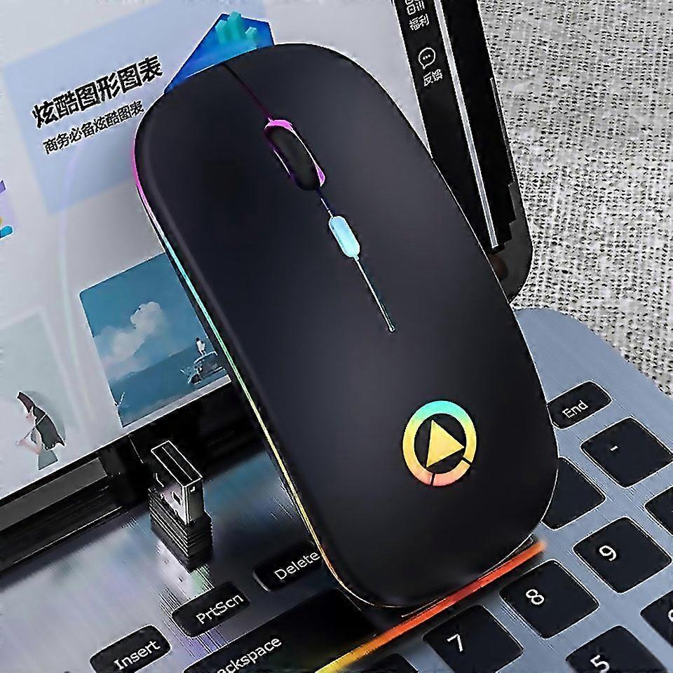 For Yindiao A2 24ghz 1600dpi 3modes Adjustable Rgb Light Rechargeable Wireless Silent Mouse