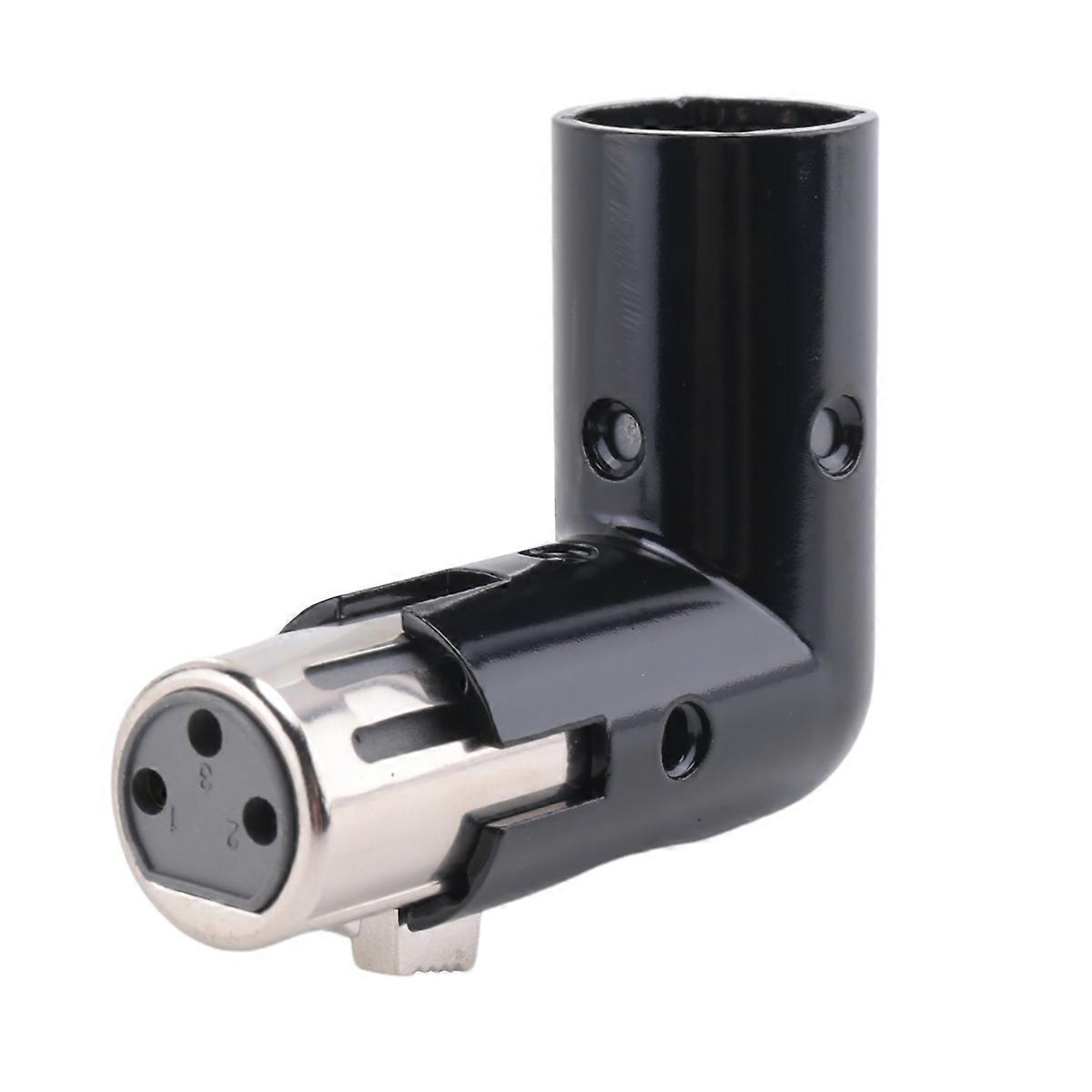 Rotatable XLR Angle Adapter Dual Male and Female L-Shaped Connector Metal Adapter with 4 Adjustable