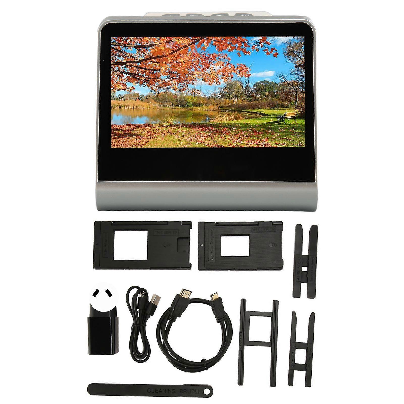 Film Scanner 5 Inch Color HD Screen 14MP 22MP JPEG NTSC PAL USB C Mini HD Port Slide Scanner for Computer Laptop 100240V AU Plug