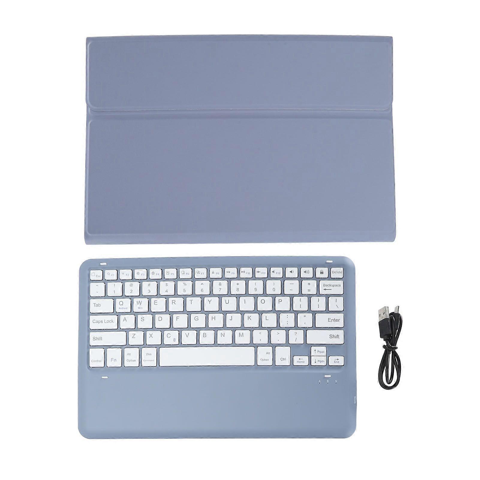 Keyboard Case for Tab P12 12.7inch Tablet 2023 Adjustable Angle TPU Tablet Case with Magnetic Removable Keyboard TB370FU TB371FC Purple