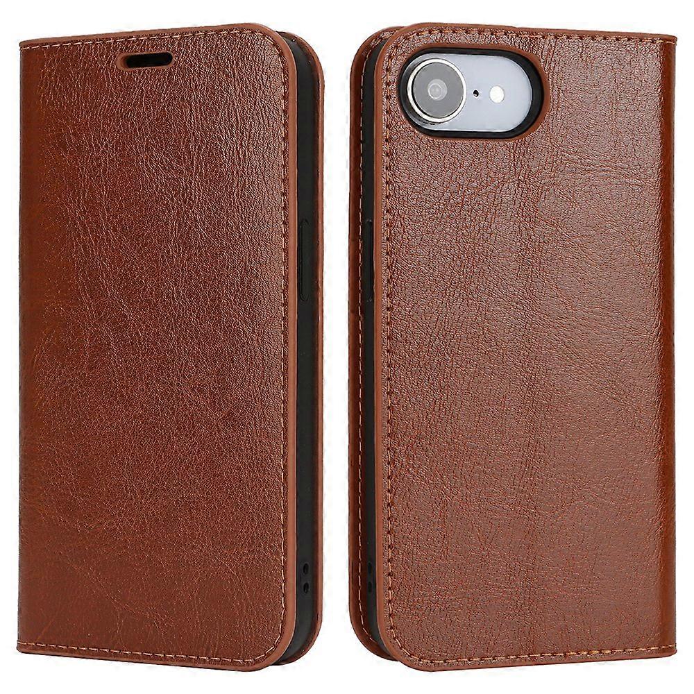 For iPhone 16e Case Crazy Horse Texture Split Leather Wallet Phone Cover