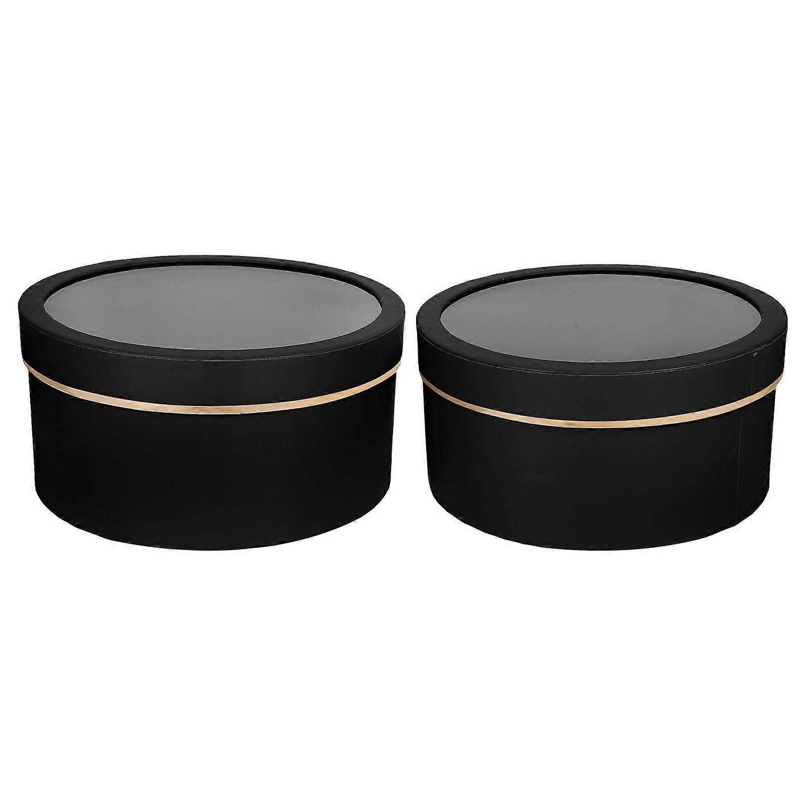 Floral Present Boxes for Valentine with Round Window 4Pcs Packaging