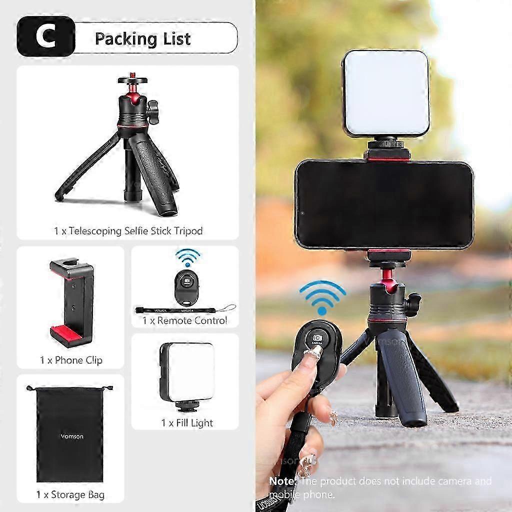 Vamson Mini Selfie Stick Tripod for Insta360 X3 One X2 Action Camera Monopod Pole for GoPro 11 DJI SJCAM Drift EKEN Accessories 26s