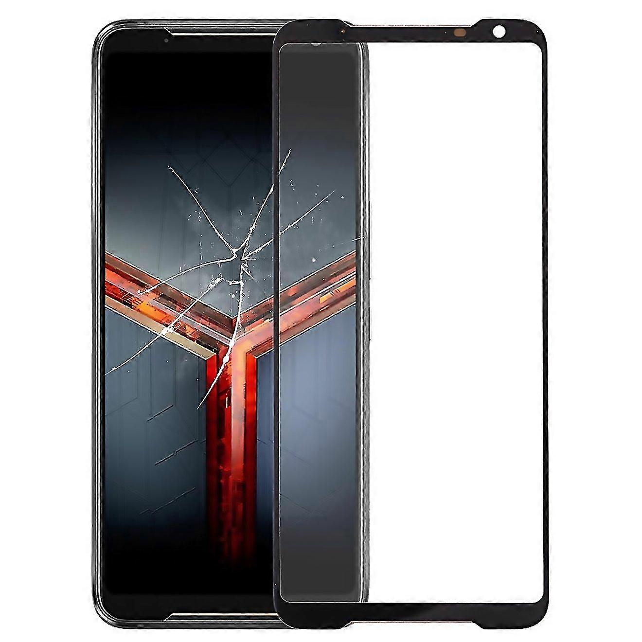 For Front Screen Outer Glass Lens For Asus Rog Phone Ii Zs660kl Black
