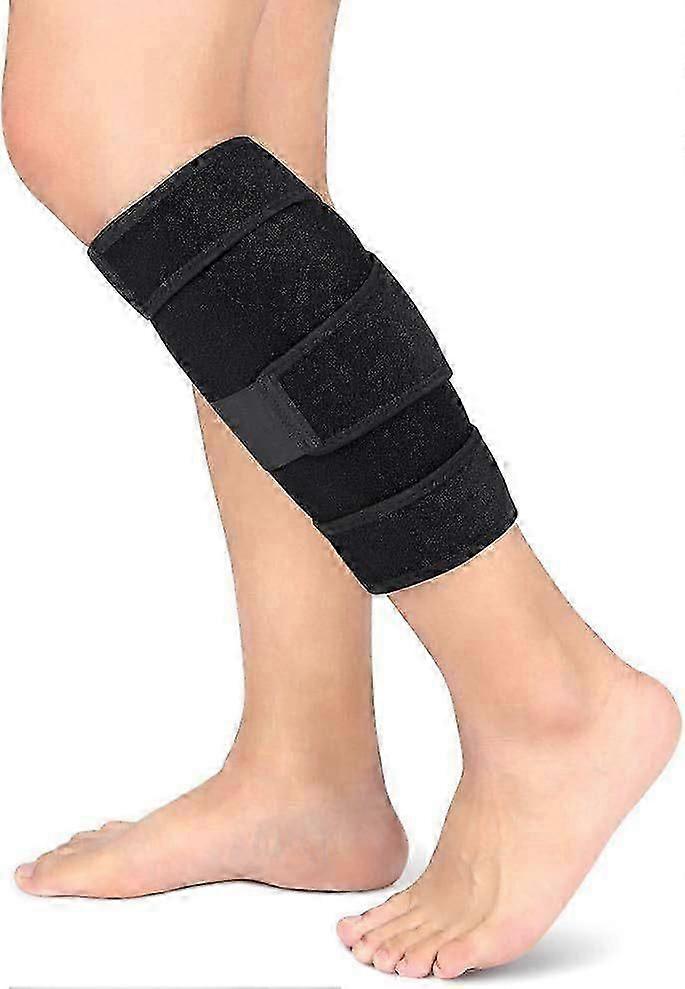 Lot de 2 bandages de compression pour mollets, réglables, à 5 sangles, pour les jambes enflées et lymphatiques