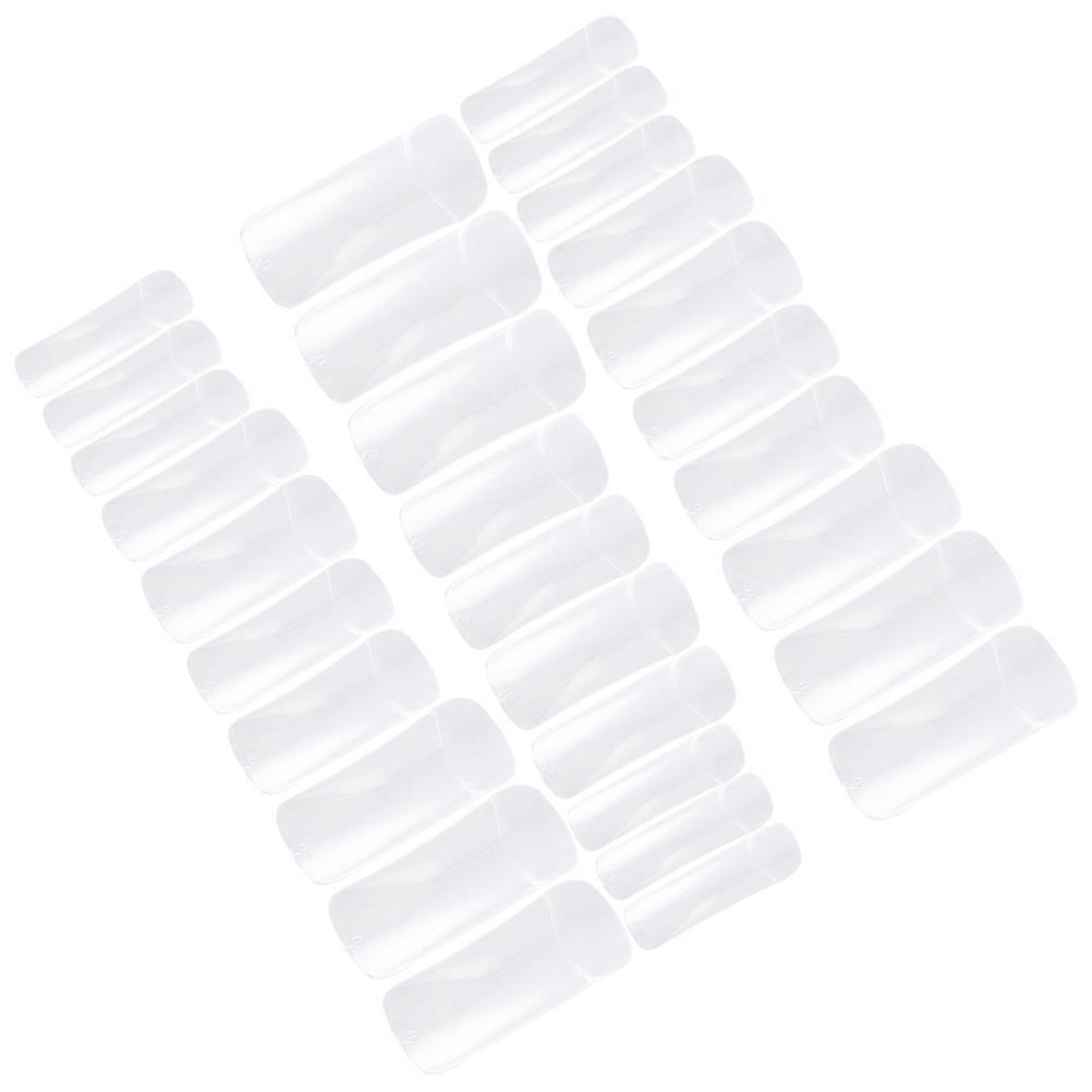 Fake Nail Transparent Half Cover False Nail Tips Artificial 500Pcs