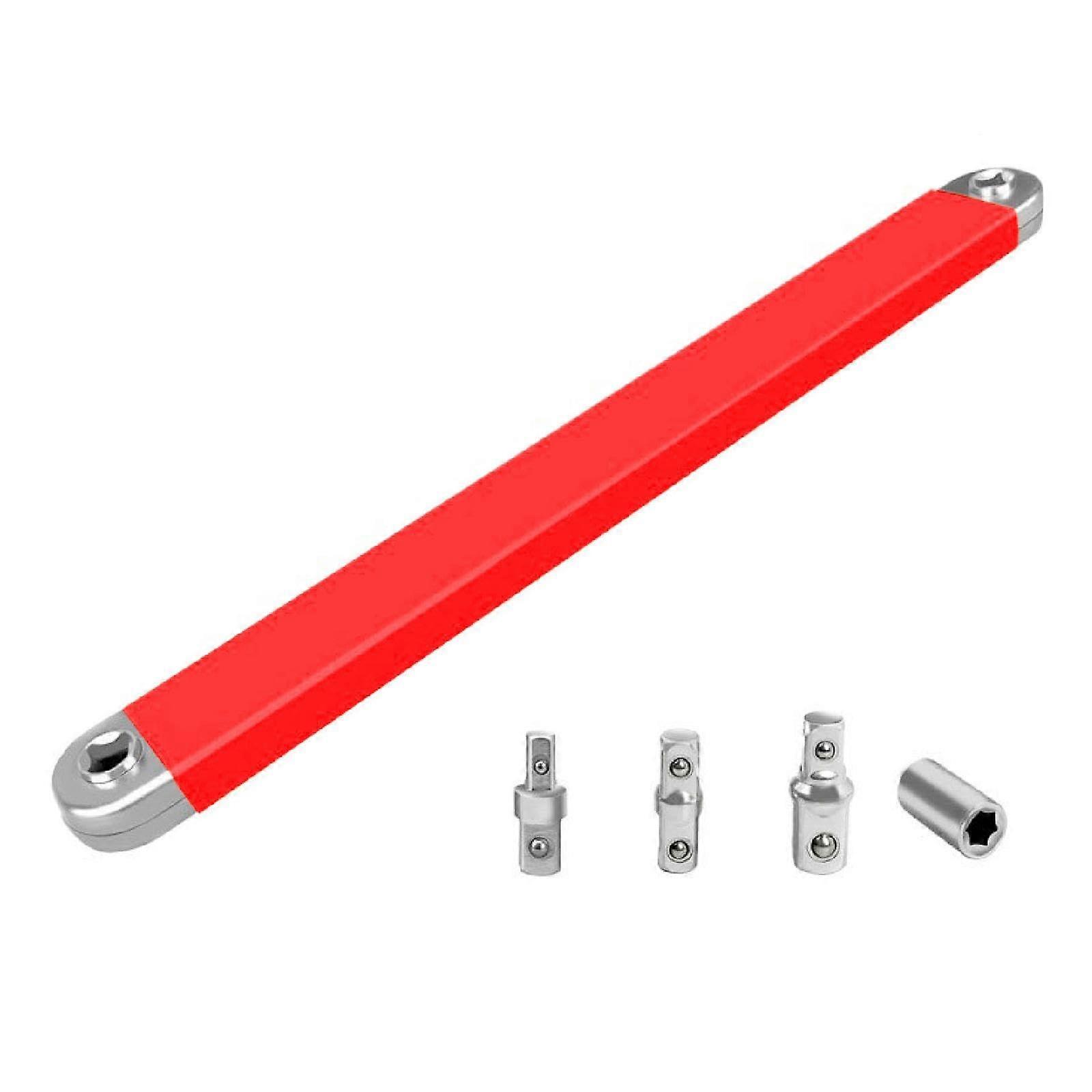 Offset Extension Wrench With Drive Adapters For Tight Reach In Small Spaces Red Hand Tool Set For Car