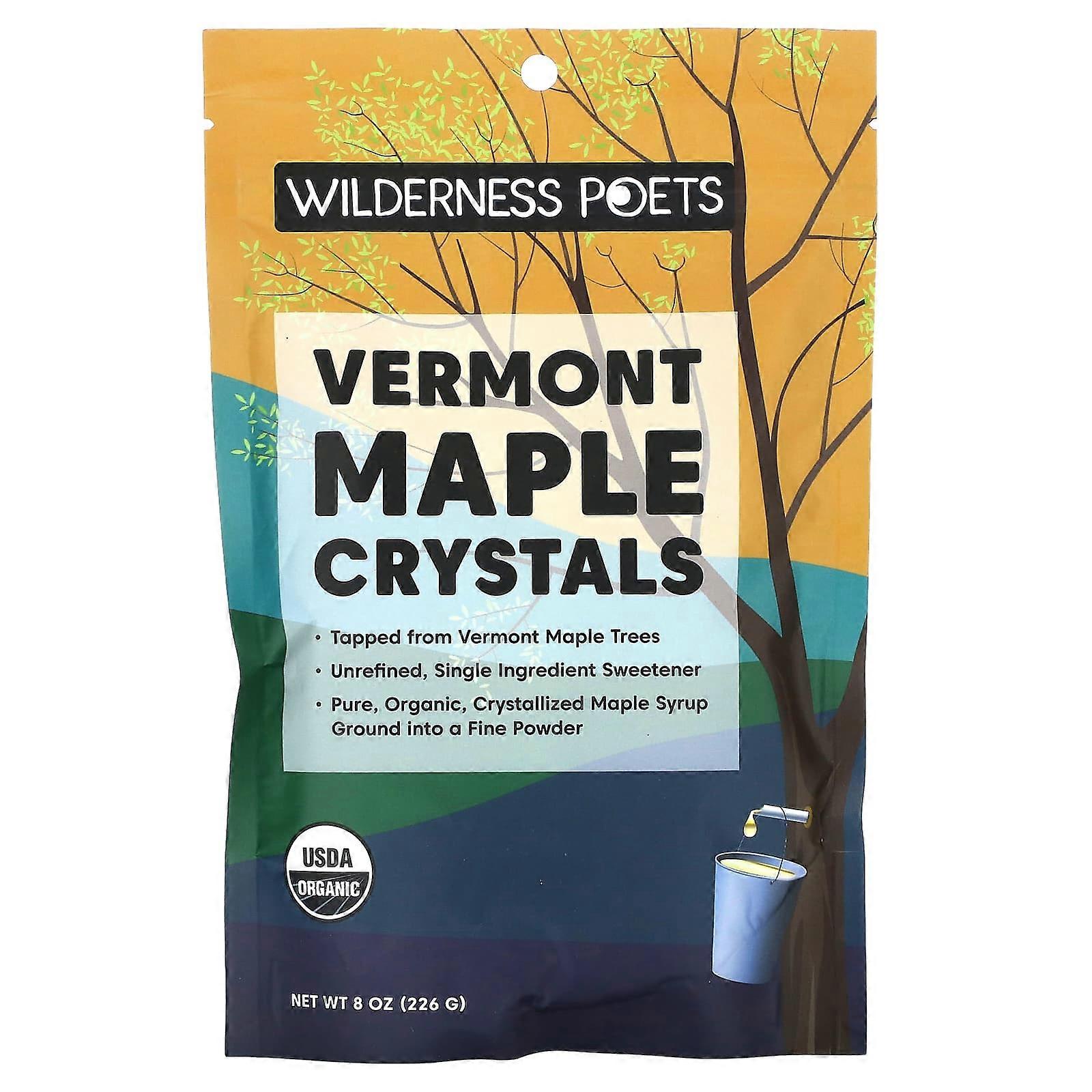 Organic Vermont Maple Crystals, 8 oz (226 g)