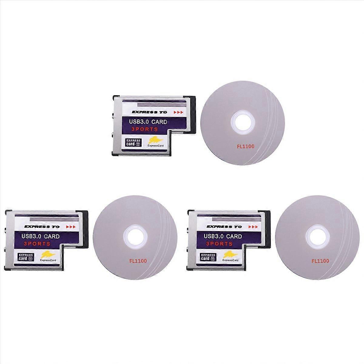 3 Port Hidden Inside USB 3.0 To Express Card 54mm Adapter Converter