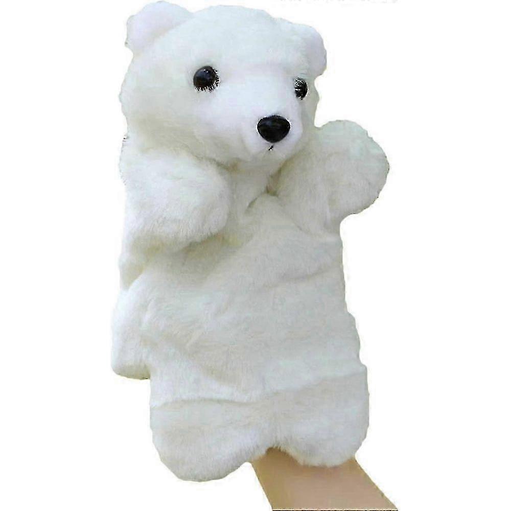 دمية يد ، دمية يد الدب القطيفة للأطفال الصغار ، ألعاب القطيفة (بني)