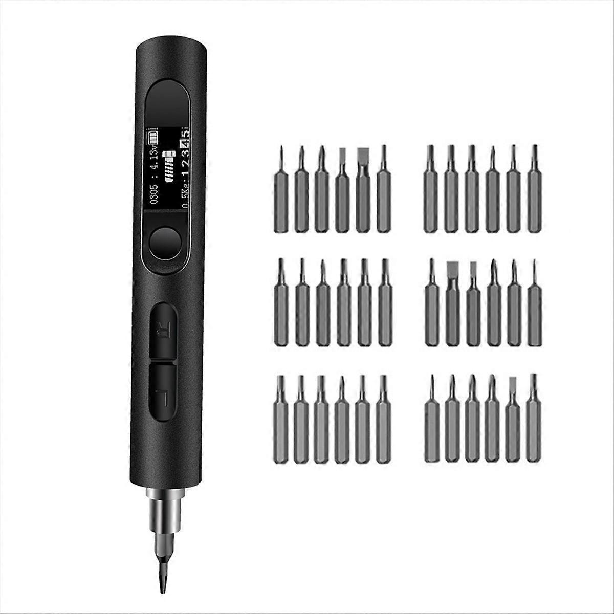 Electric Screwdriver Set with Dual Torque Adjustment Function Black