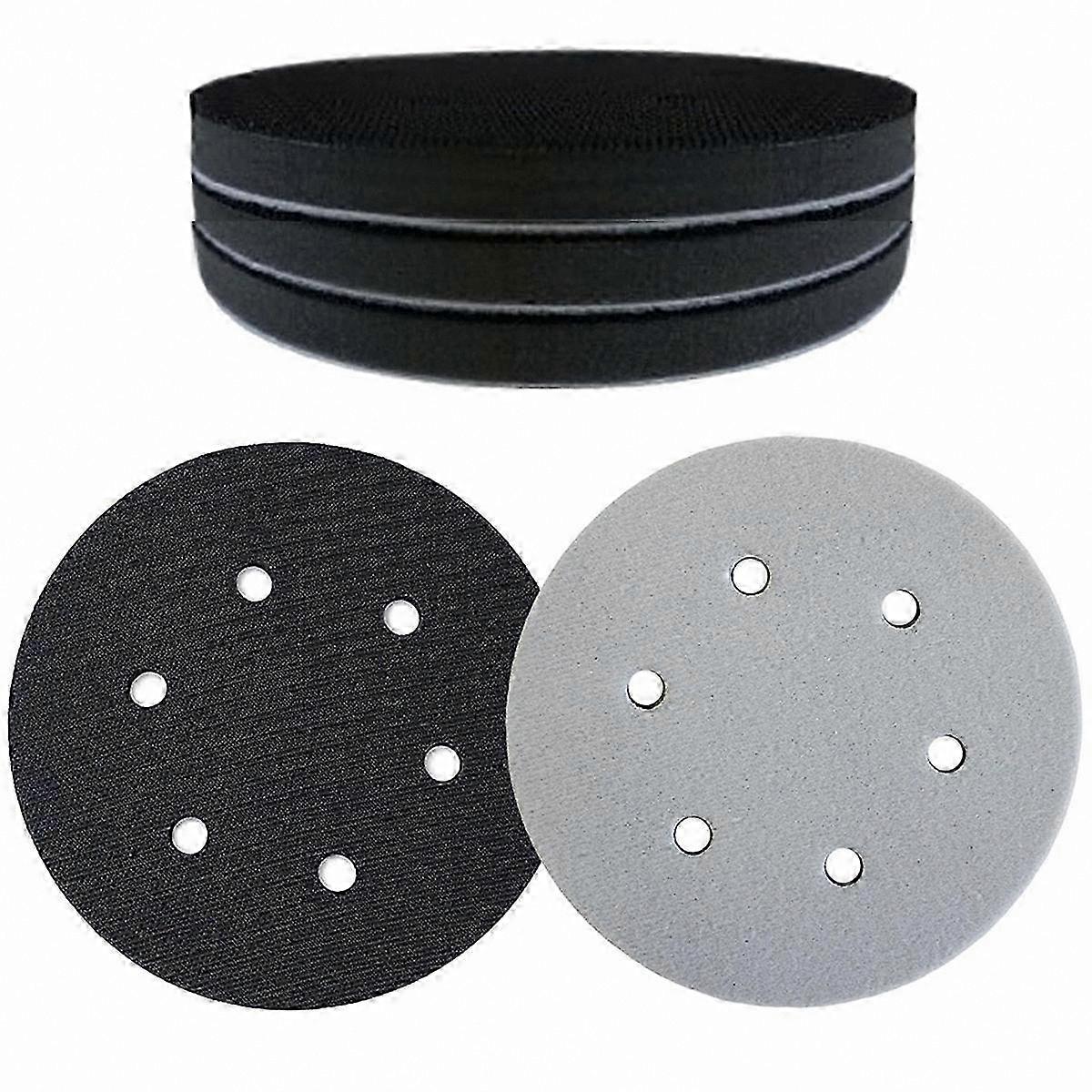 6-Inch Sanding Interface Pads, 5-Pack Hook and Loop Soft Density Sponge Cushion Backing Pads for Buffing