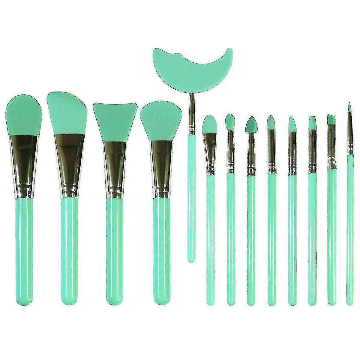 13 Pack Silicone Makeup Brush Set, Mascara Shield , Perfect Applicator