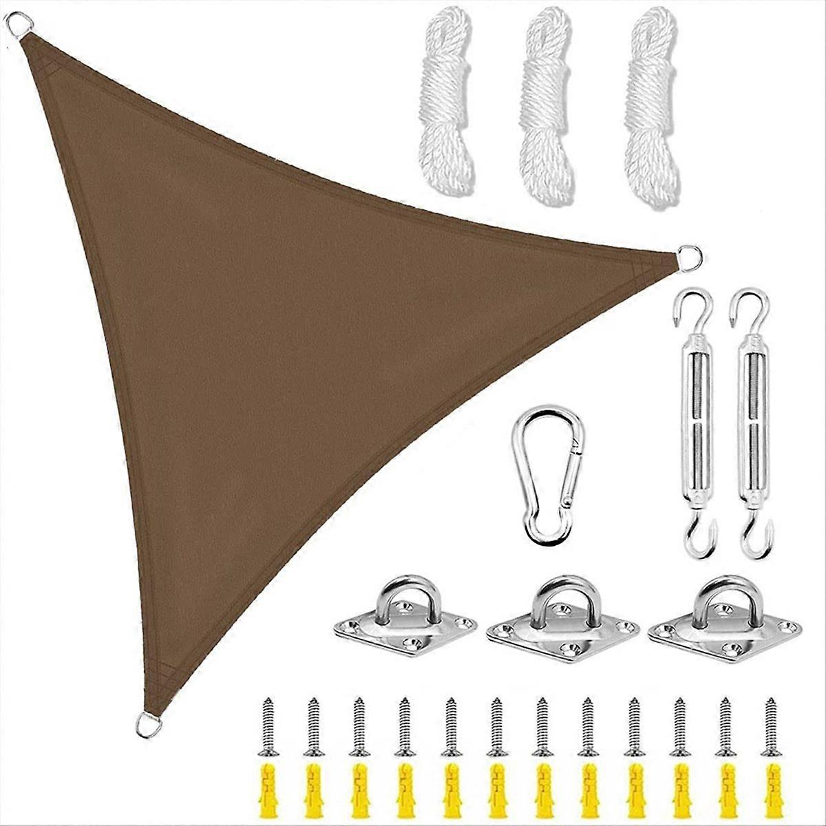 Sun Shade Sail Triangle Sun Shade Cloth Waterproof Canopy for Lawn