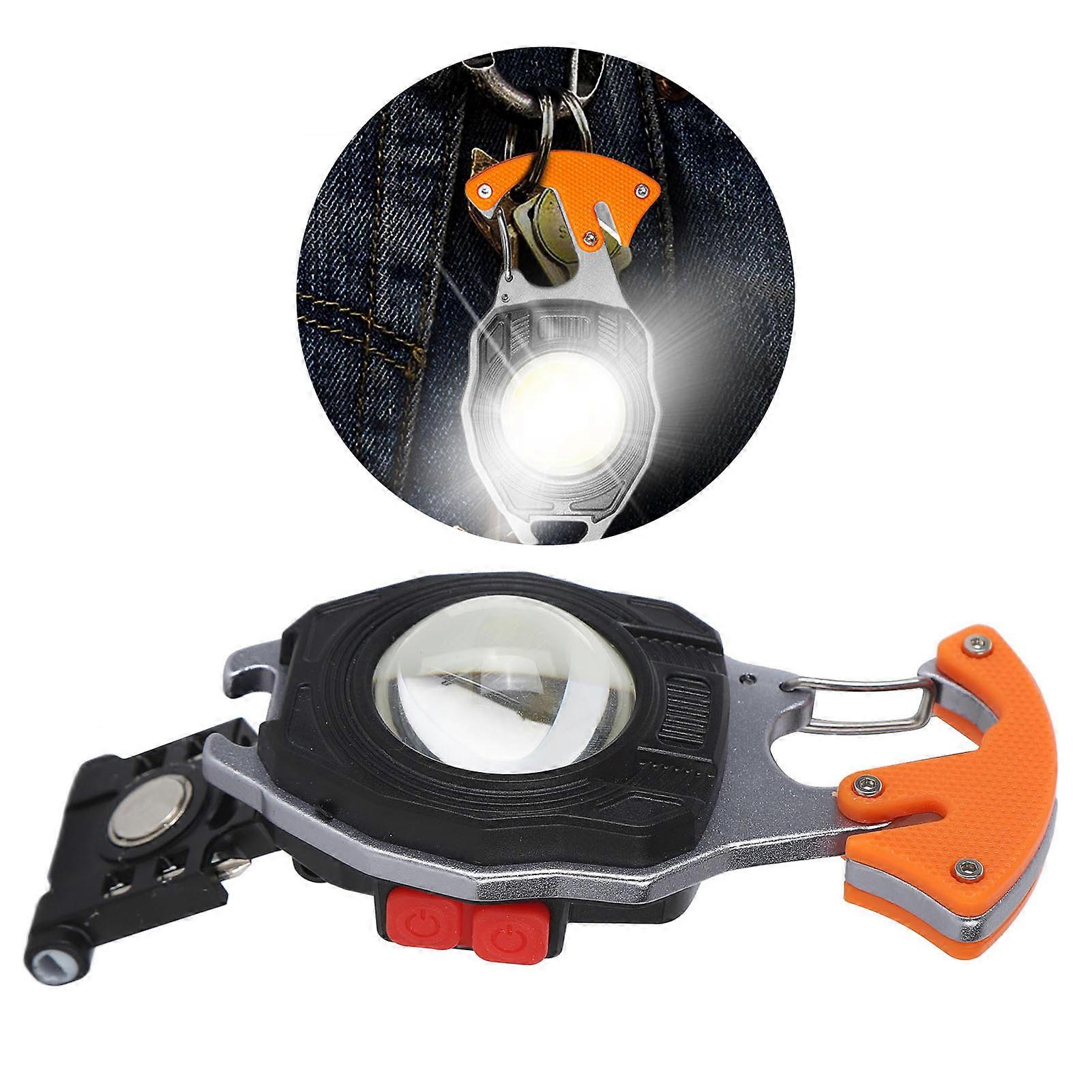 Mini Flashlight Multi Function Small LED Flashlight Orange 6 Light Modes Small Flashlight for Home Outdoors 