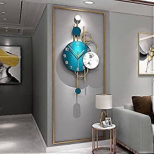 Clocks Roman Digits European Industrial Round Metal Silent Wall Clock Large 40x80cm