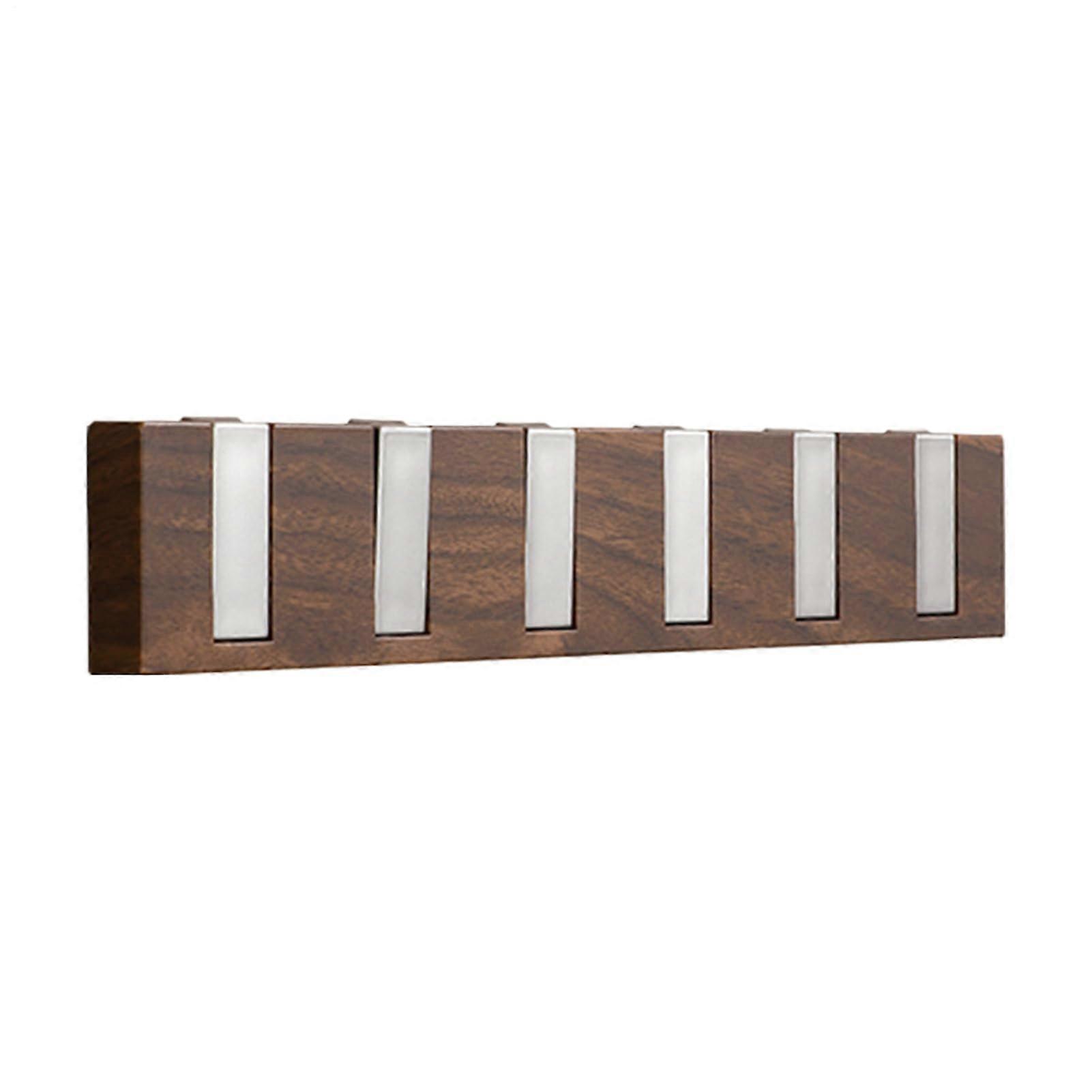 Key Hooks Wall Mount Wood Grain Piano Keys No Drill Multi Functional Wall Rack Dorm RV Mudroom