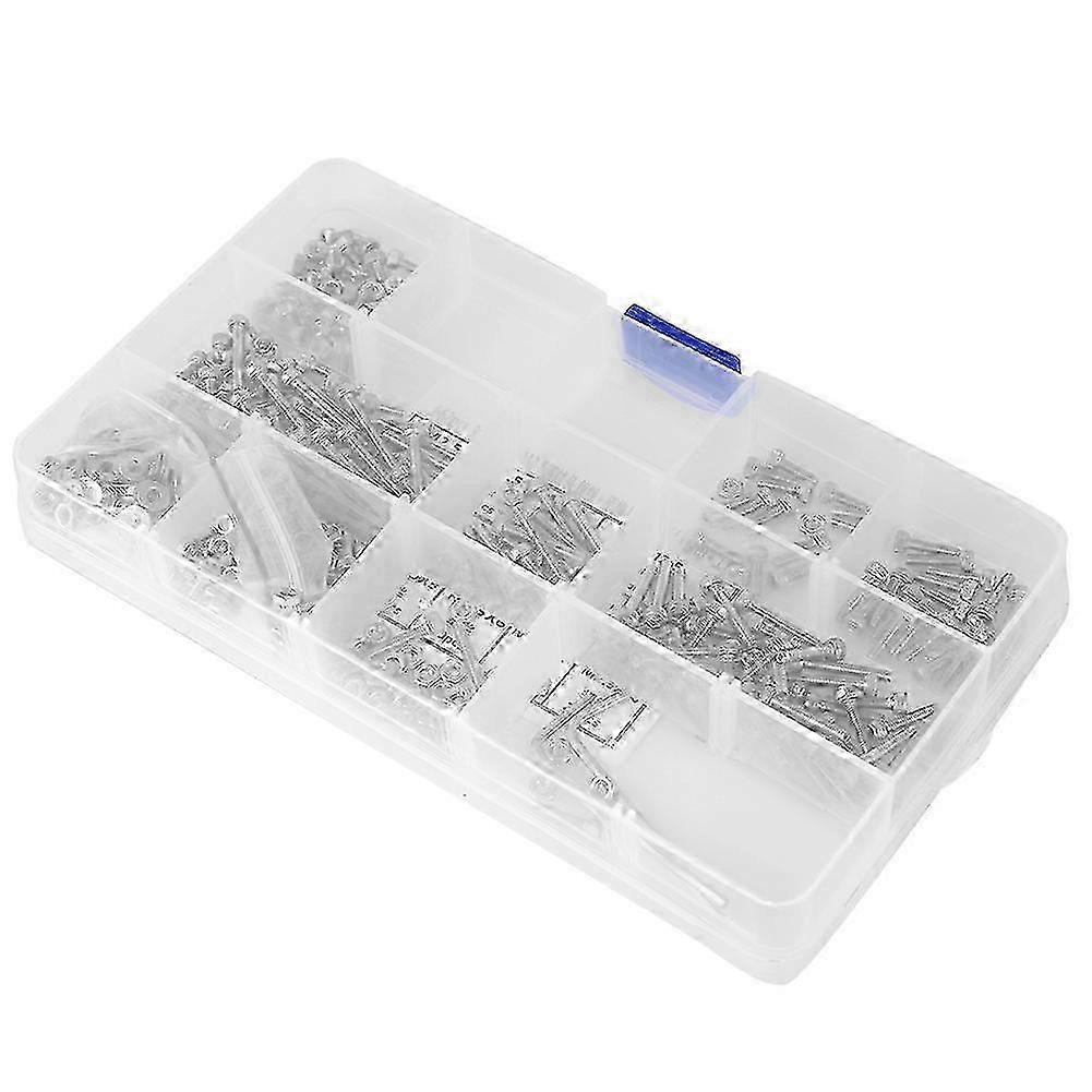 662 Pcs Screw M2.5 Socket Cap Head Screw+Flat Washer+Spring Washer+Nut Tool Set