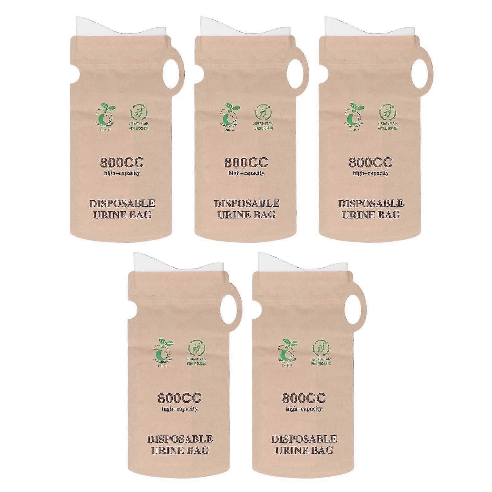 Bærbare urinoppsamlingsposer 800 ml for menn, kvinner og barn