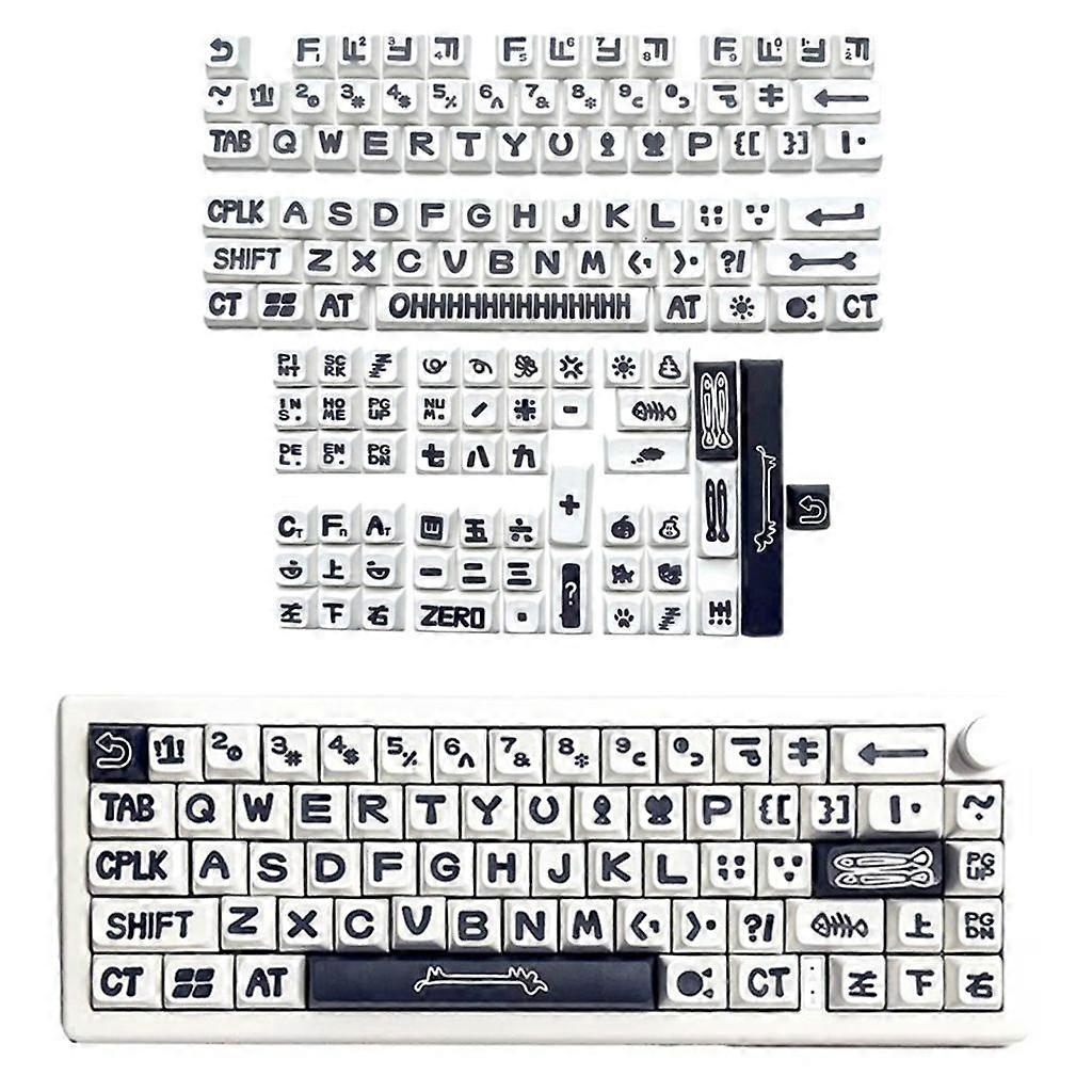128Keys Animal Party Keycaps XDA Profile Thick PBT Keycap For 61/87/104/108