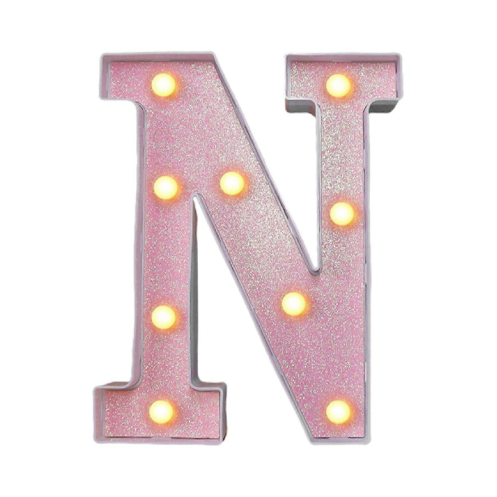 Led Light Up Letters,Marquee LED Letter Lights 26 Alphabet,Battery Powered Glitter Letters With Lights For Party,Table,Wall Decor,N/6.4"