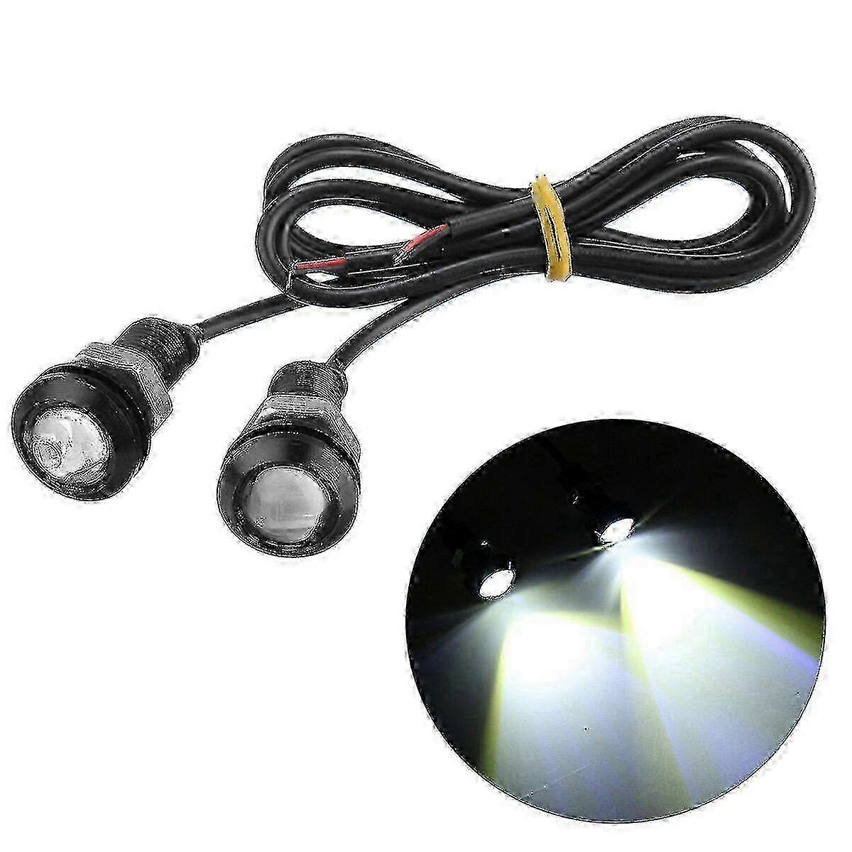 New 18mm LED Light Eagle Eye DRL Daytime Running Backup Lights, 2Pcs 9W 12V for New Models