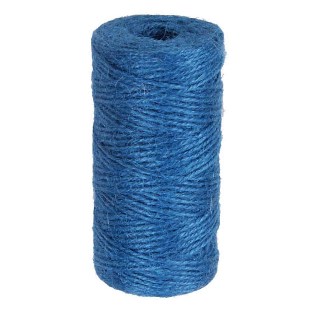 100m Jute Cord 2mm String DIY Craft Gift Wrapping Twine Rope Deep Blue