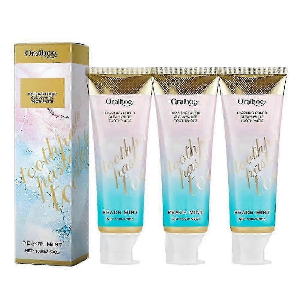 1-3pcs Peachloft Toothpaste,Peachloft Teeth Whitening Toothpaste,Peach Mint Toothpastes_li