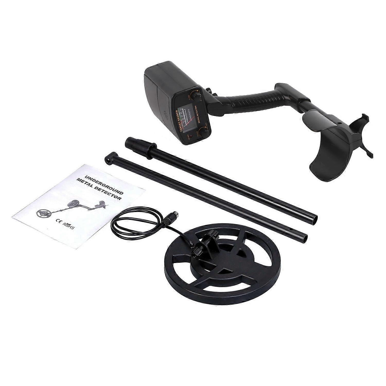 Metal Detector Pointer Display Adjustable Rod Round Plate Gold Finder with Earphone Shovel