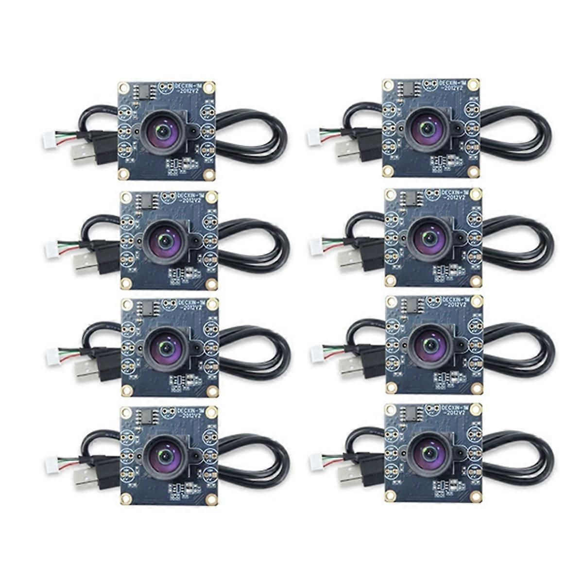 8Pcs 100 Degree Camera Module 1MP OV9732 1280x720 USB Free Driver Manual Focus with 3 Meter Cable for WinXP/7/8/10