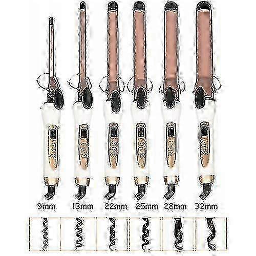 Professional LED Ceramic Curling Wand with Adjustable Barrel Sizes for Salon-Worthy Curls