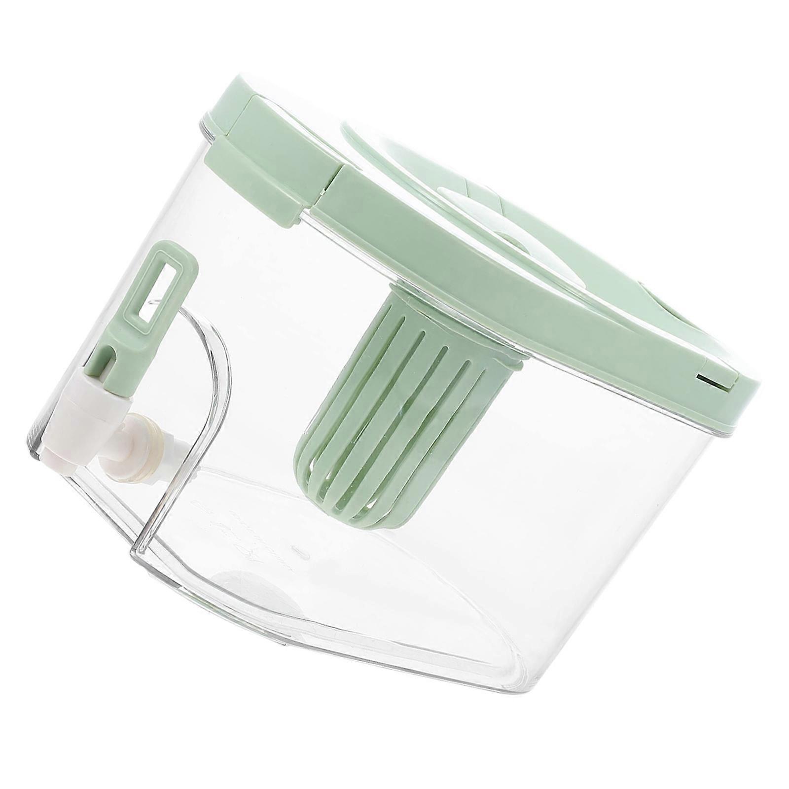 Beverage Dispenser with Tap Leak Proof Plastic Cold Drink Container with Spigot Large Capacity Pitcher for Refrigerator Multicolor