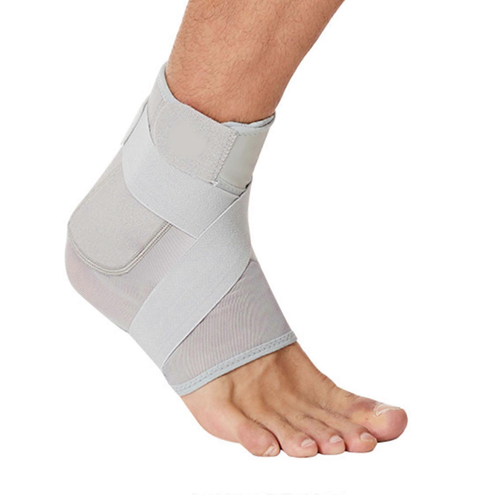 Breathable Ankle Protector Ankle Support Brace With Soft Fabric Secures Joint Minimizes Sprain Risks  grey XL