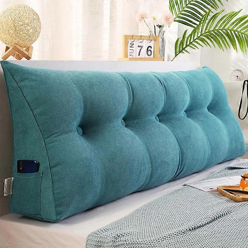 Triangular Reading Pillow Back Support Cushion for Sofa Bed Headboard Lumbar Comfort Solid Color