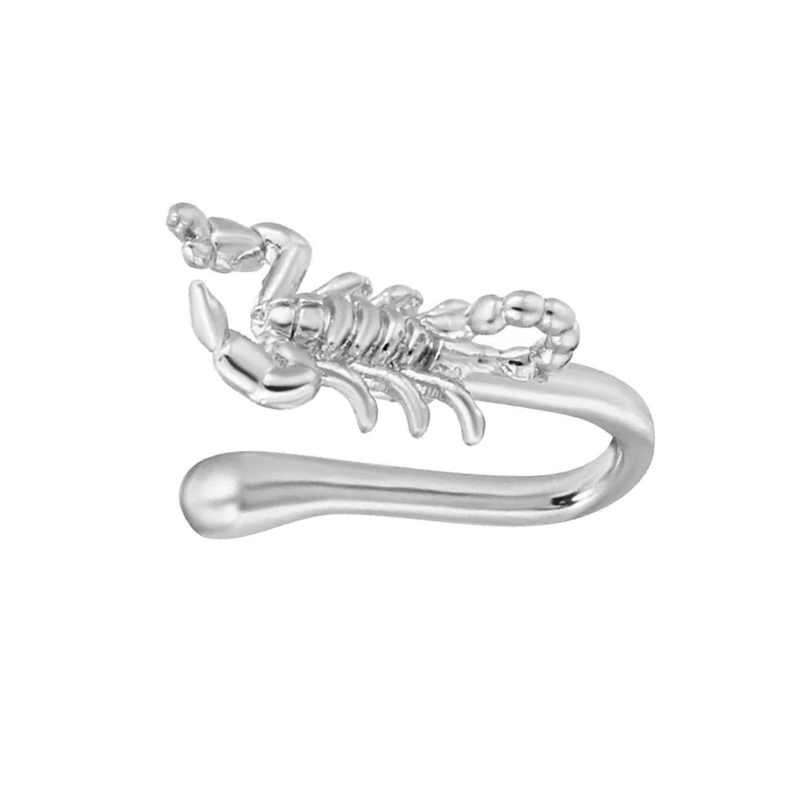 Artistic Bronze Nose Hoop Highlighting Complex Creature Plan For Brave Trend Multicolor