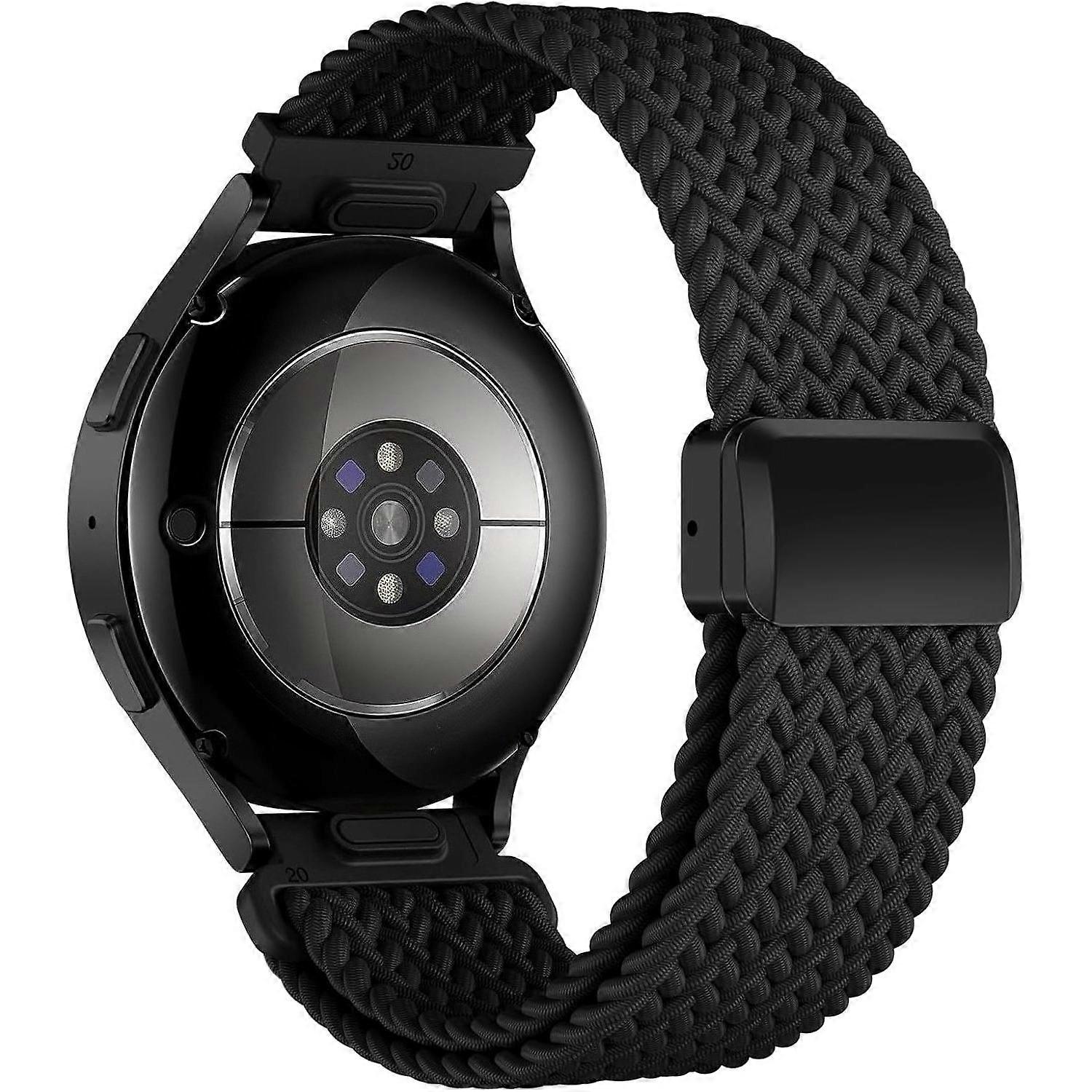 Press Button Quick Release Magnetic Buckle Nylon Braided Watch Band