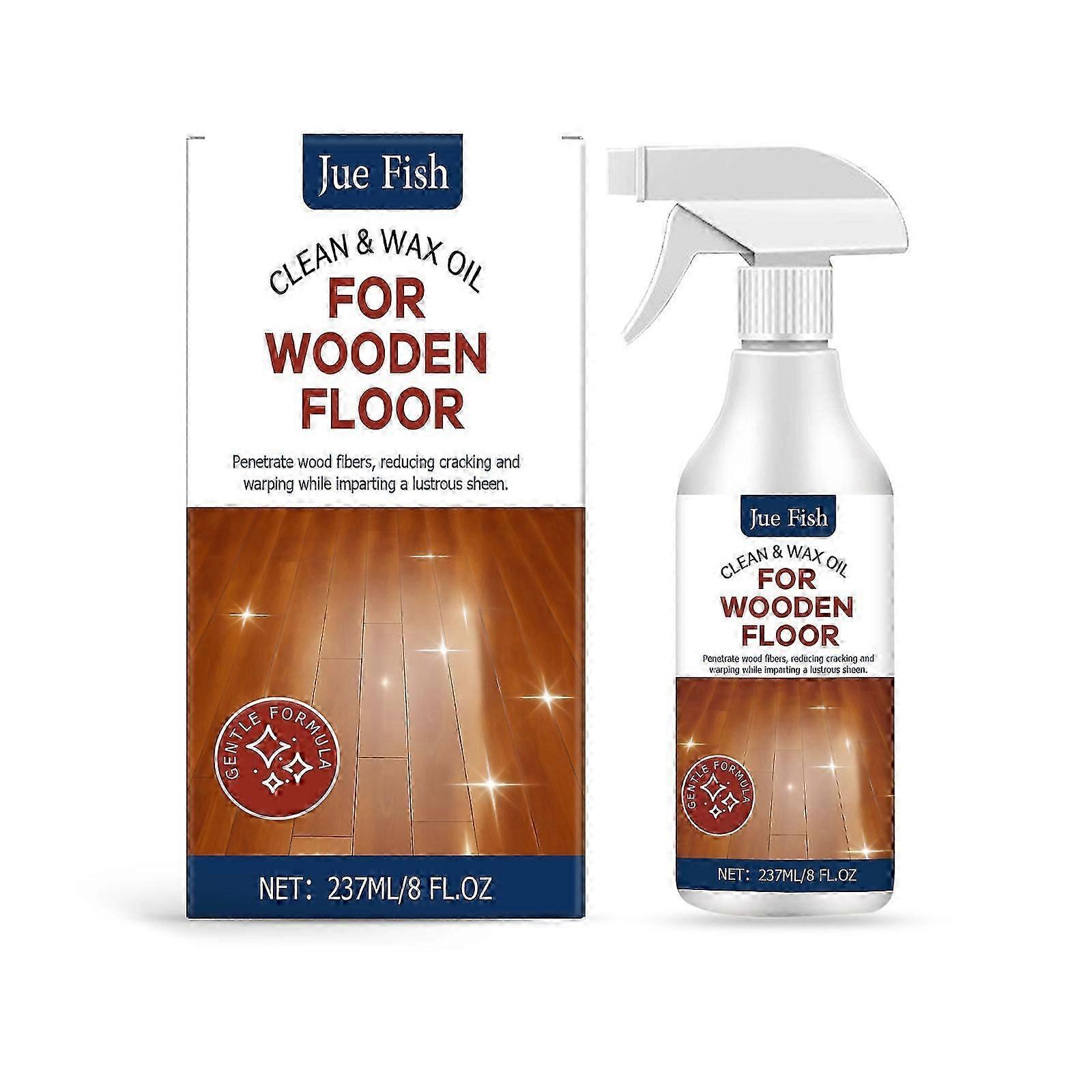 Wood Floor Polish Spray - Cleaning & Shining for Solid & Engineered Wood, Stain-Removing