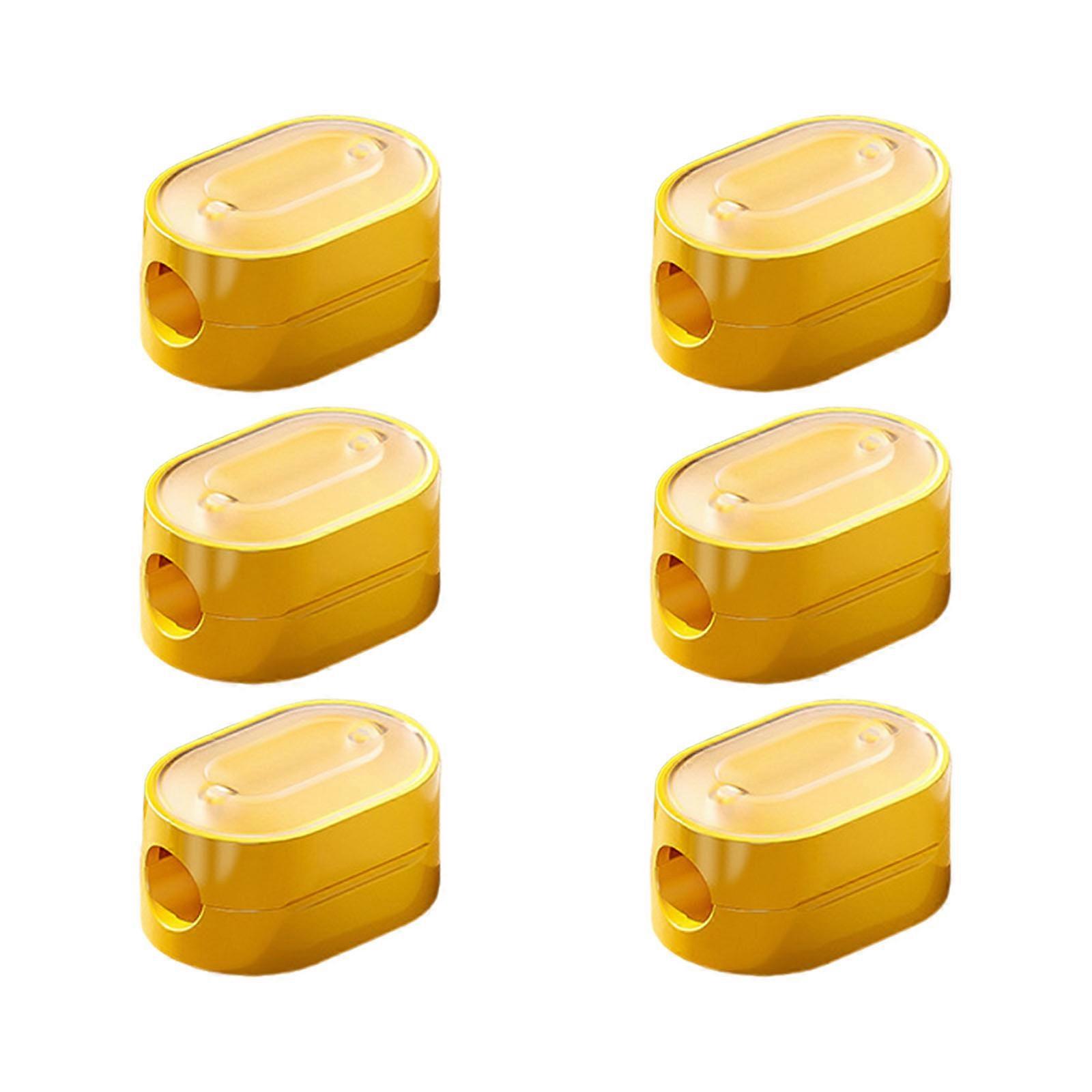 6pcs Adhesive Cable Clip for Easy Installation and Effective Wire Managements in Workspaces and Living Room Use  Yellow