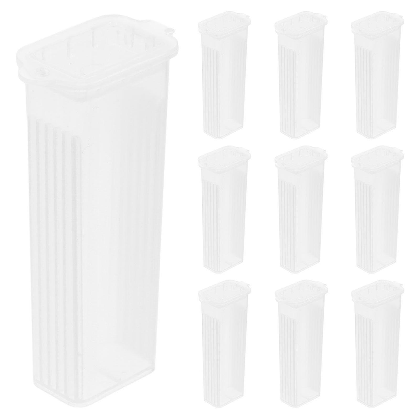 10pcs Coplin Staining Jar Terrarium Microscope Slides Staining Jar Slide Capacity Transparent Staining Jar with Lid for Laboratory Microscope Sl