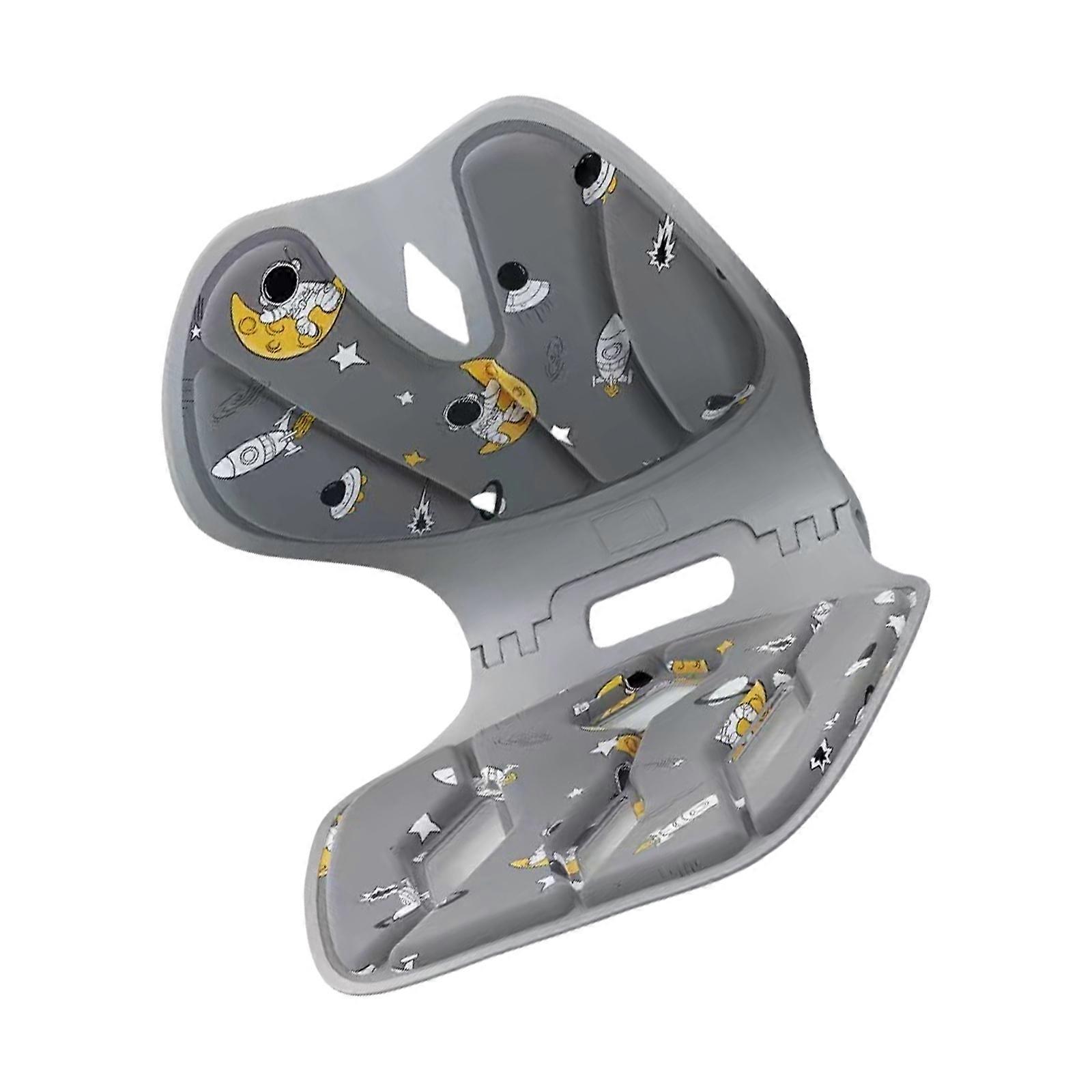 Ergonomic Seat Cushion With Memory Foam For Office Car Dining Chairs Sitting Corrector Back Support Foldable Breathable  grey