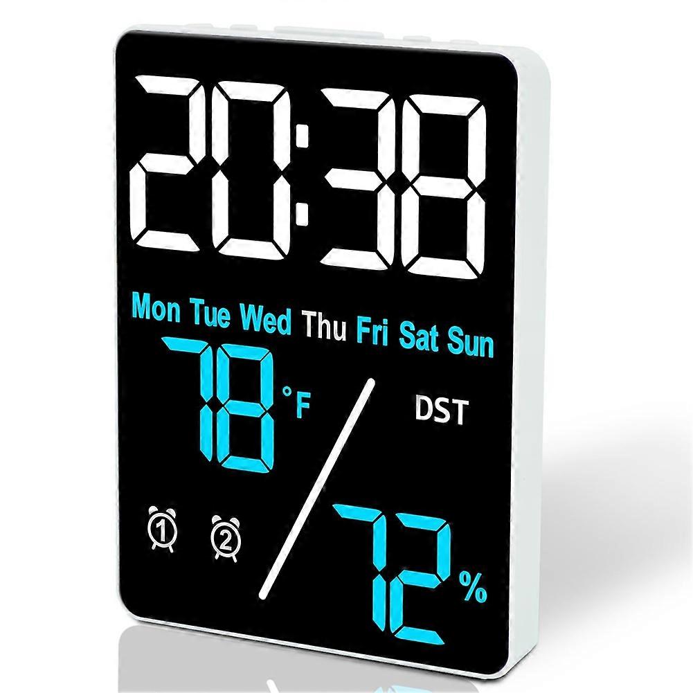 Digital Room Thermometer Hygrometer Alarm Clock for Desk