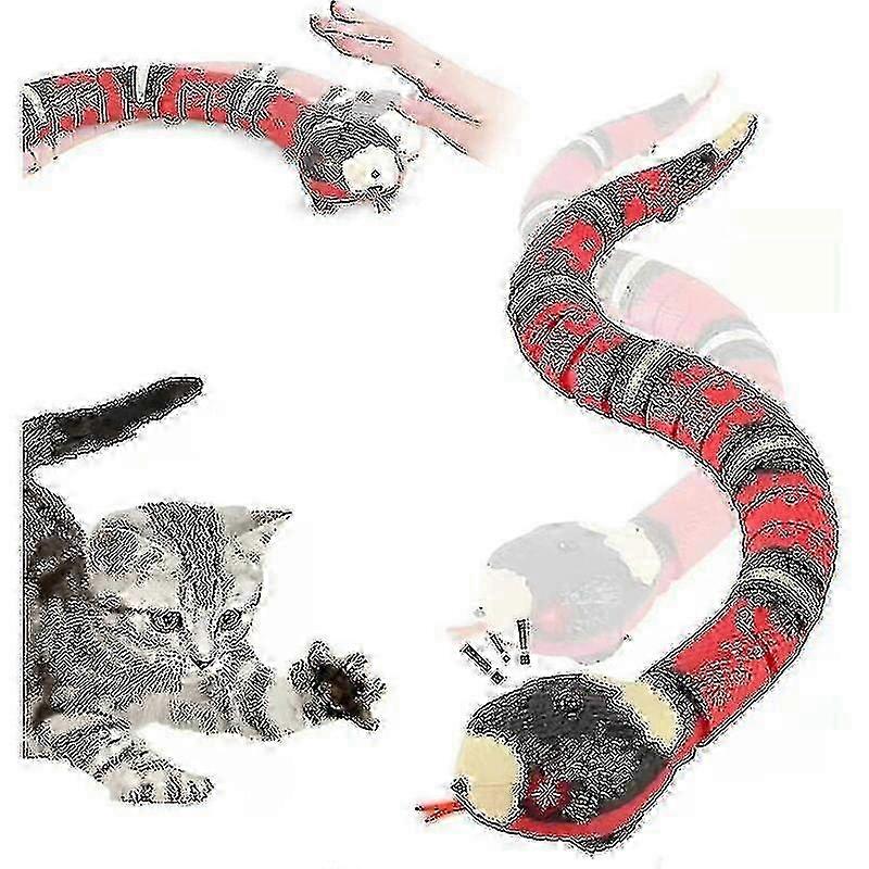 Interactive Cat Toy, Smart Sensing Snake, Moving, Rechargeable, Automatically Senses Obstacles And Escape -l